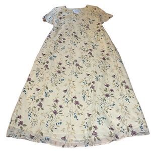 Motherhood Vintage Maxi Dress, Yellow Floral, Small